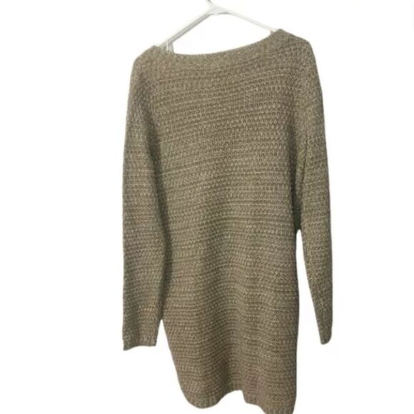 NWT JACK BY BB DAKOTA WOMEN’S SWEATER DRESS - Beige- Large V Neck - Picture 2 of 6